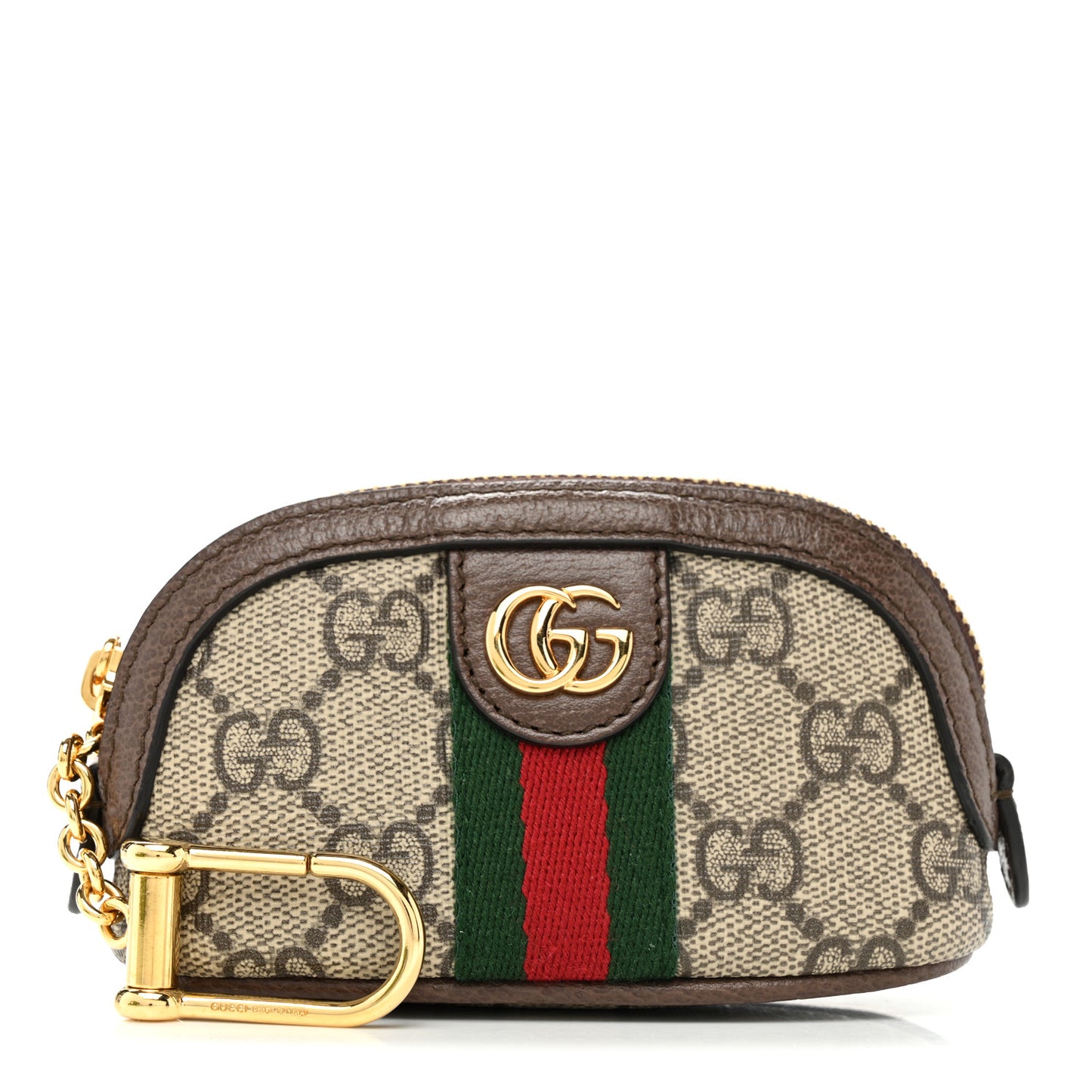 GG Supreme Monogram Web Ophidia Dome Key Pouch Beige New Acero