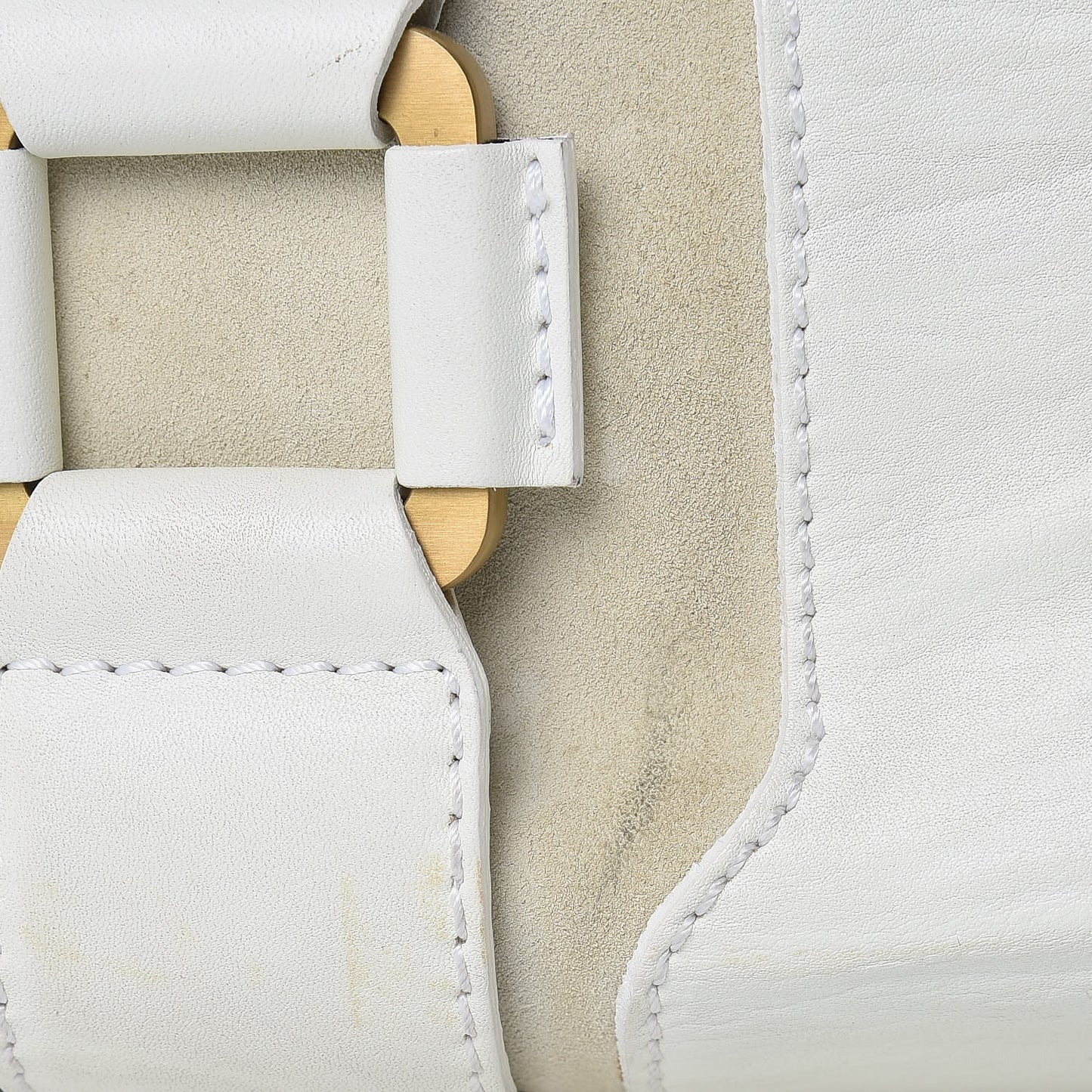 Calfskin Suede Malena Satchel White