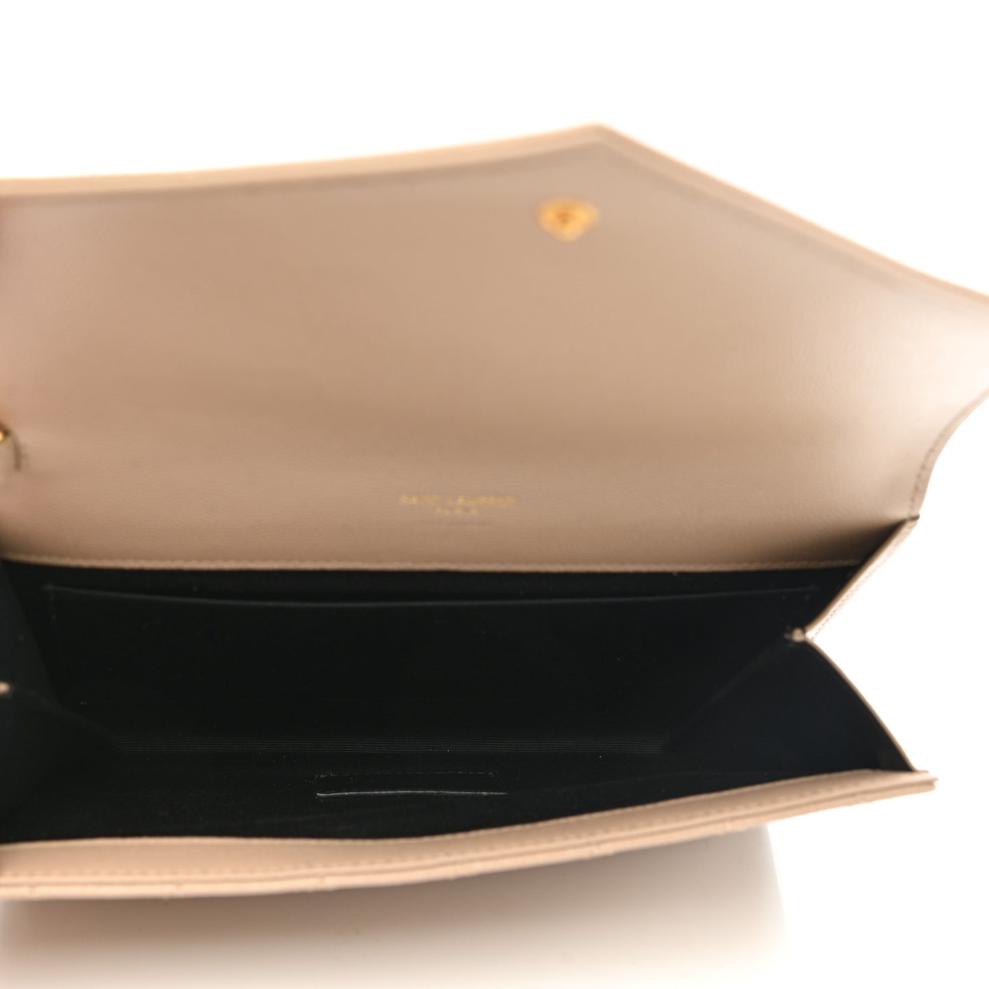 Grain De Poudre Textured Mixed Matelasse Triquilt Monogram Clutch Dark Beige