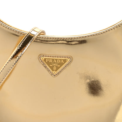 Prada Spazzolato Cleo Adjustable Strap Shoulder Bag Platino 6 of 9