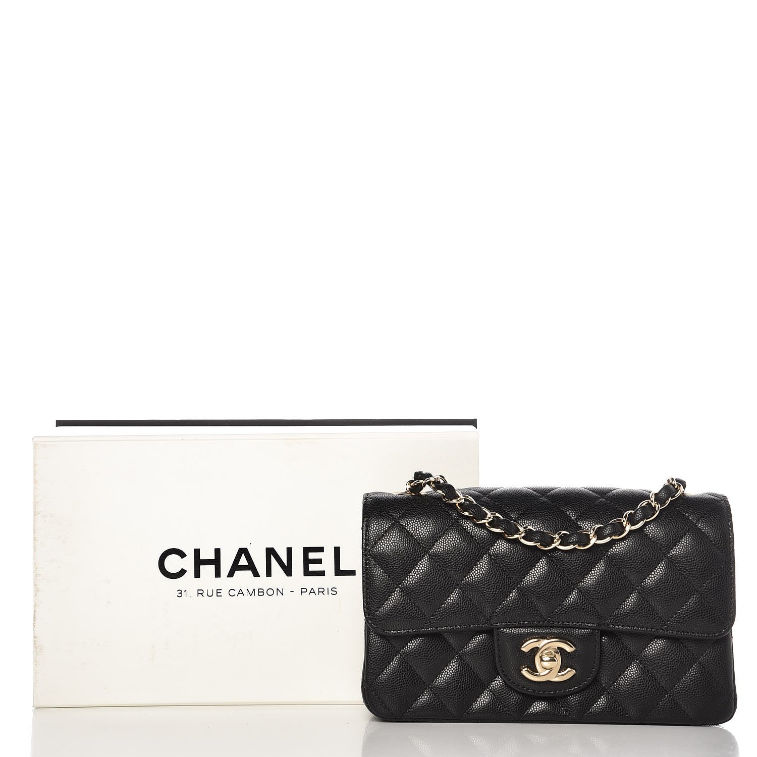 Chanel Caviar Quilted Mini Rectangular Flap Black 8 of 8