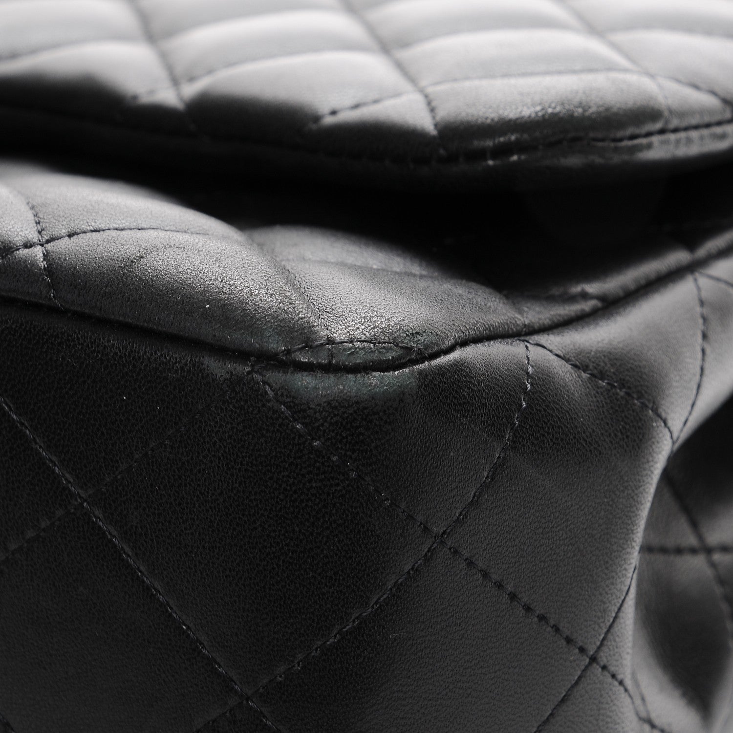 Chanel Lambskin Quilted Jumbo Single Flap Black 8 of 12