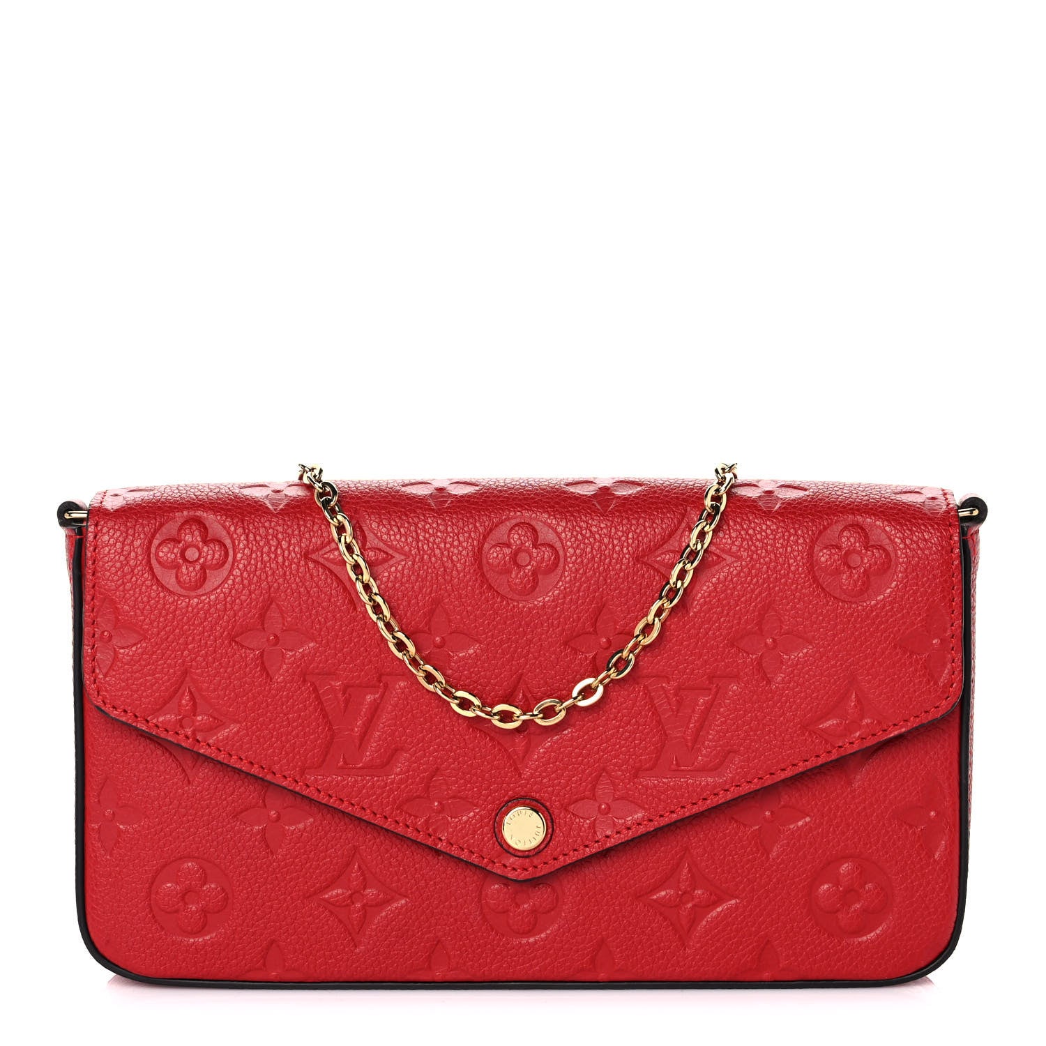 Louis Vuitton Empreinte Pochette Felicie Chain Wallet Scarlet 3 of 10