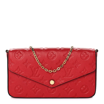 Louis Vuitton Empreinte Pochette Felicie Chain Wallet Scarlet 3 of 10