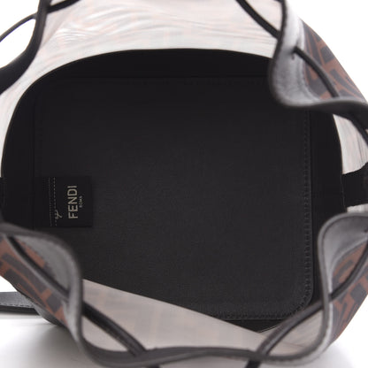 Fendi Mesh Vitello Grace F is Fendi FF 1974 Grande Mon Tresor Bucket Bag Marrone Black Ebano 5 of 12