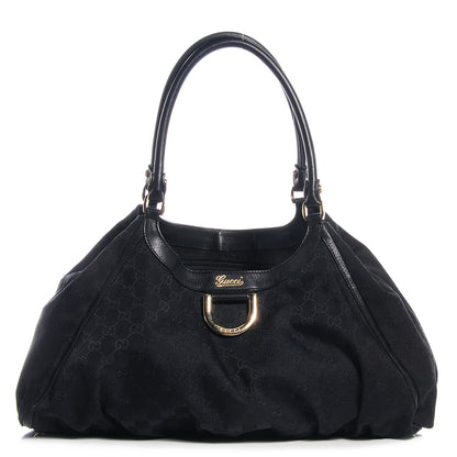 Gucci Monogram D Gold Large Shoulder Bag Black 1 of 7