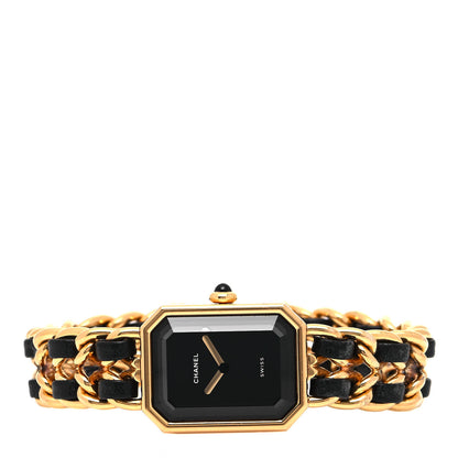 Chanel Stainless Steel Lambskin 20mm Chain Premiere Quartz Watch Gold M 2 of 4
