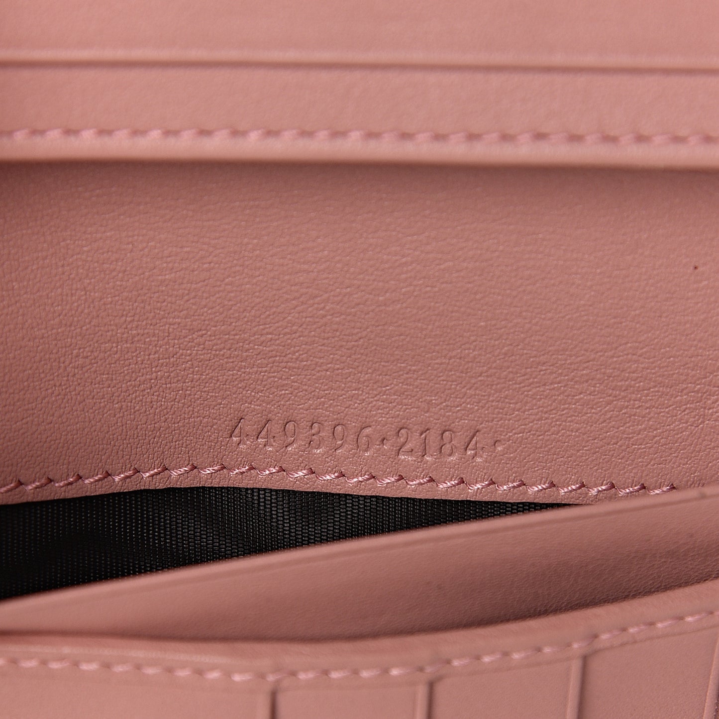 Soft Microguccissima Continental Wallet Soft Pink