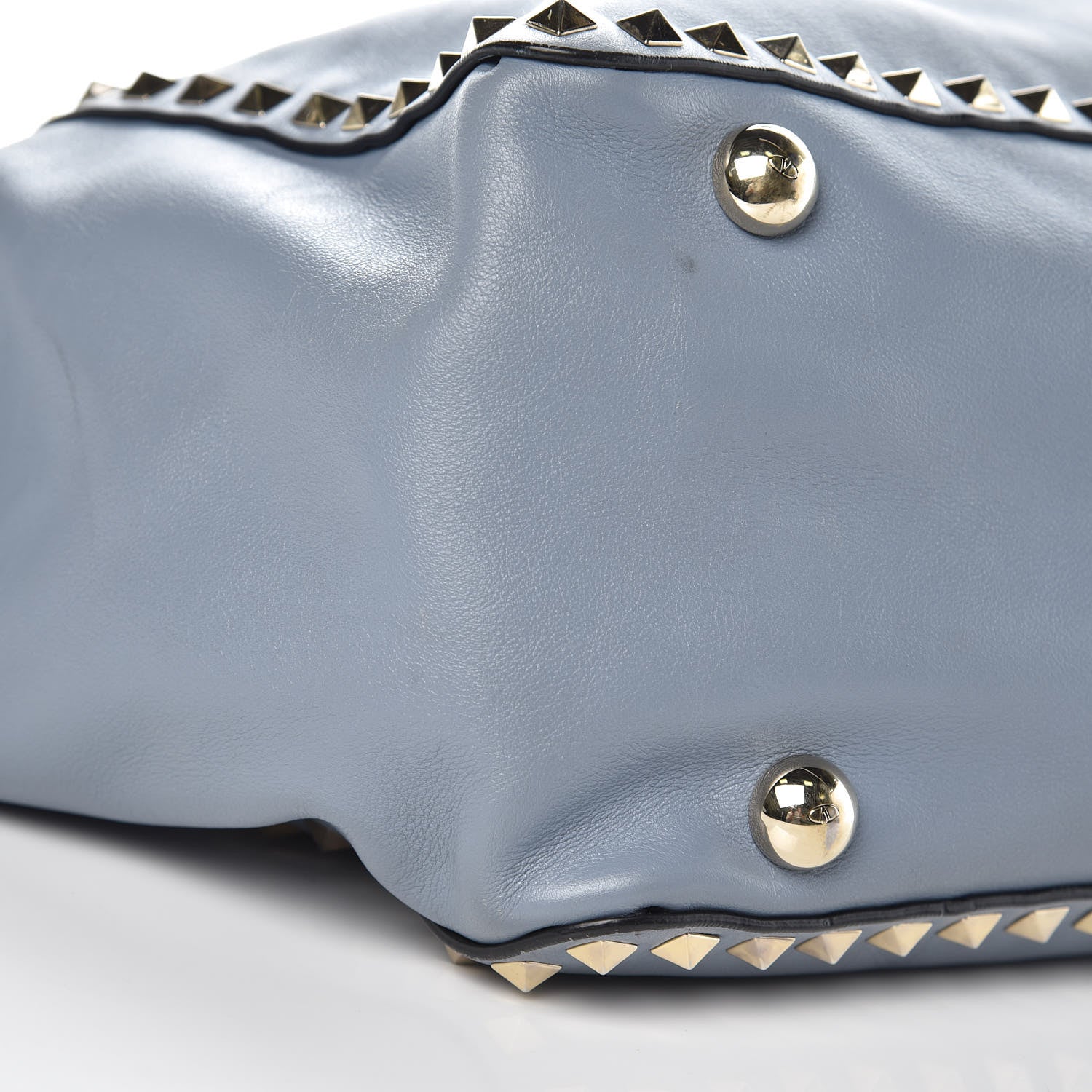 Valentino Garavani Vitello Medium Rockstud Tote London Stone 10 of 14
