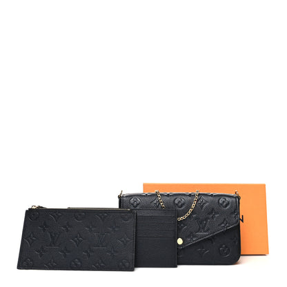 Louis Vuitton Empreinte Pochette Felicie Chain Wallet Black 13 of 13