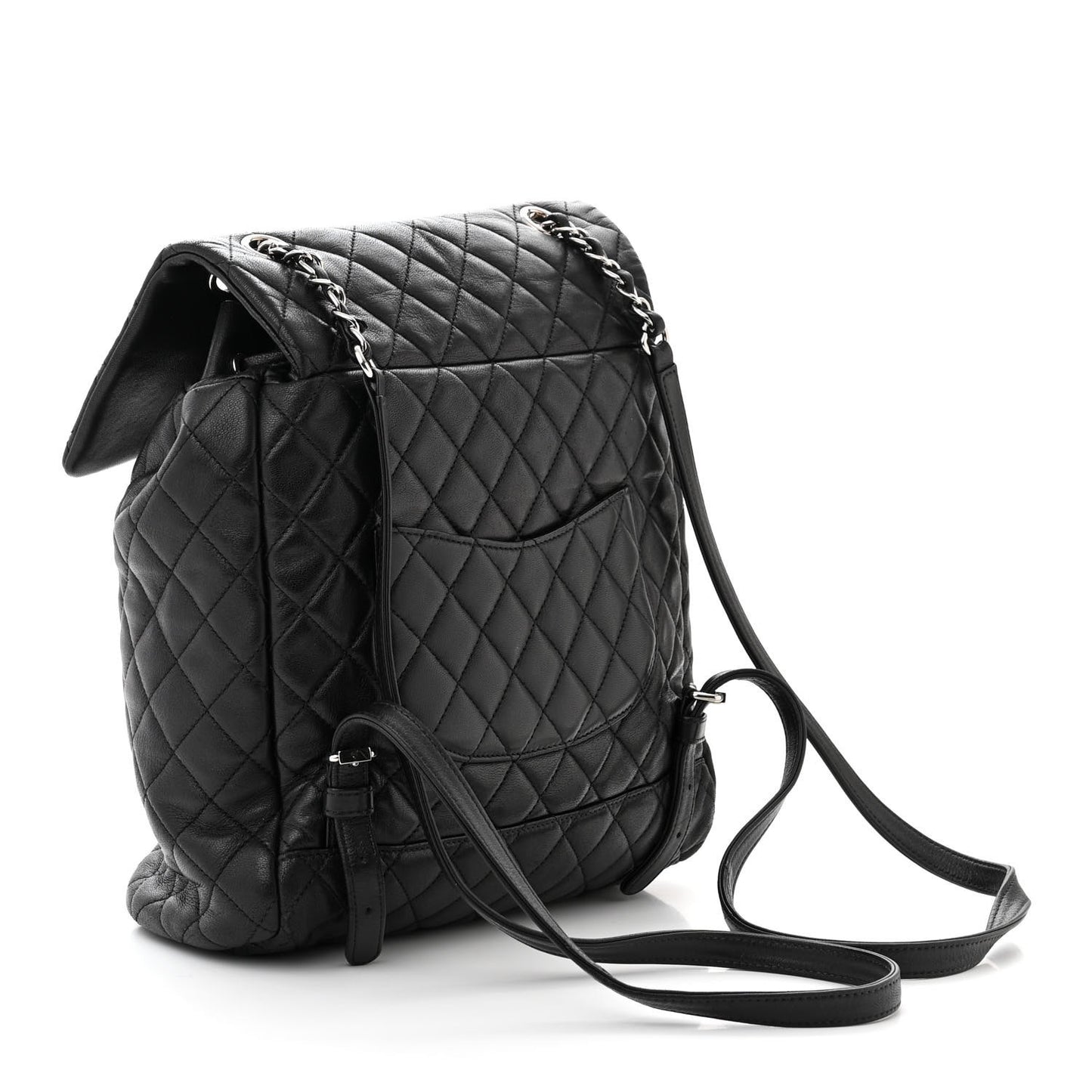 Calfskin Quilted Large Urban Spirit Backpack Black