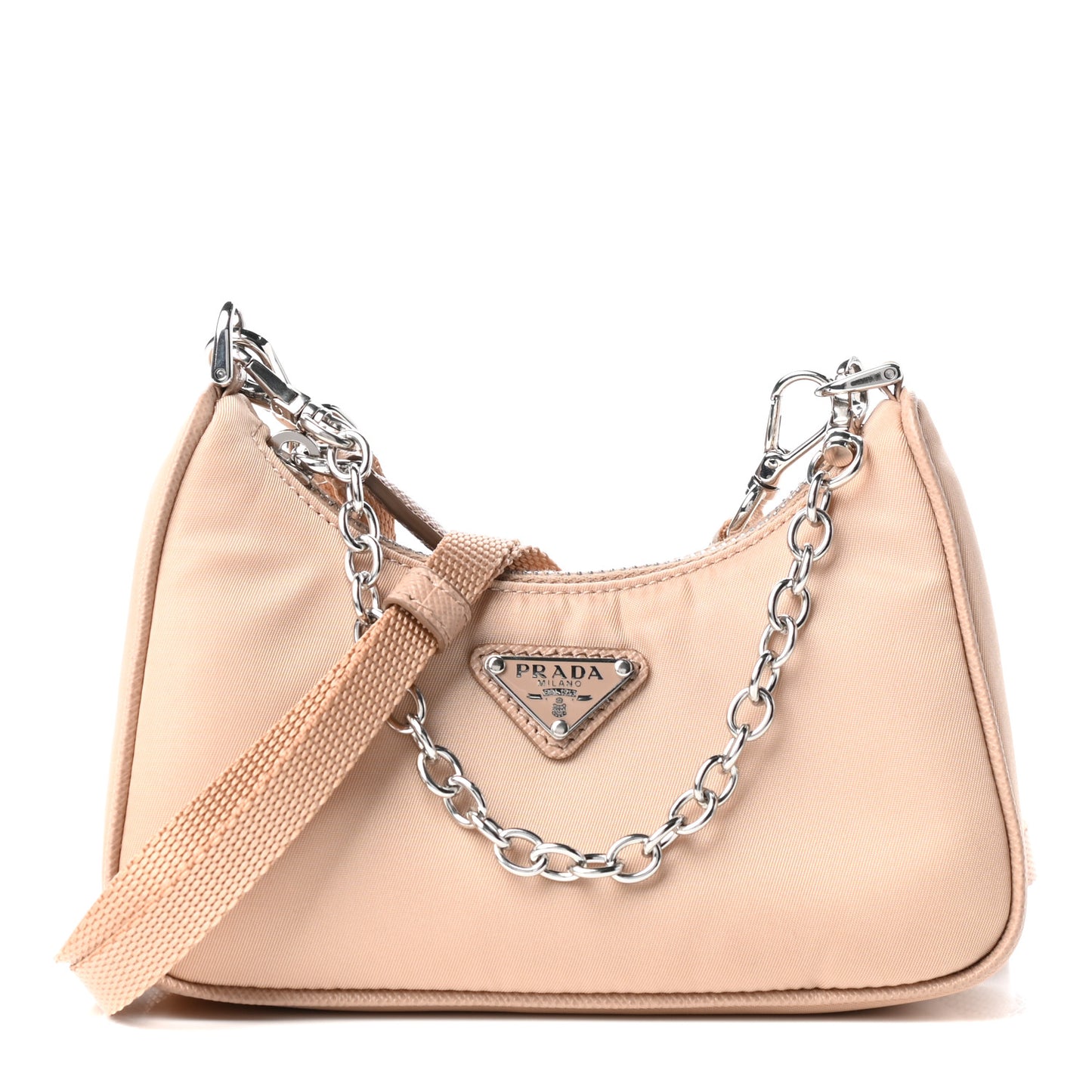 Tessuto Nylon Saffiano Mini Re-Edition 2000 Shoulder Bag Cammeo