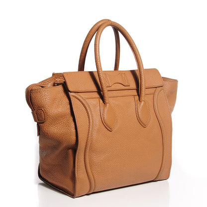 Celine Pebbled Calfskin Mini Luggage Camel 3 of 9