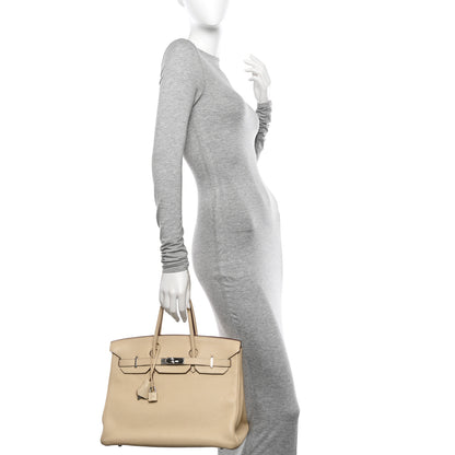 Hermes Taurillon Clemence Birkin 35 Parchemin 2 of 13