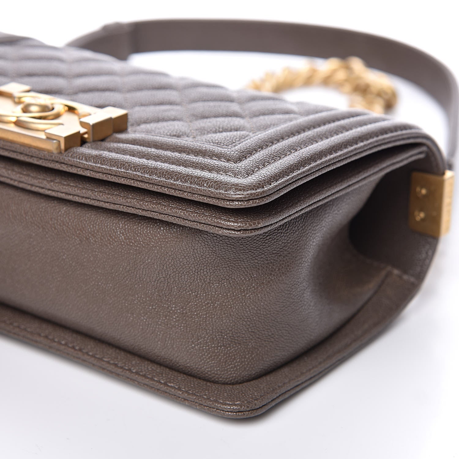 Chanel Caviar Quilted Small Boy Flap Khaki 9 of 11