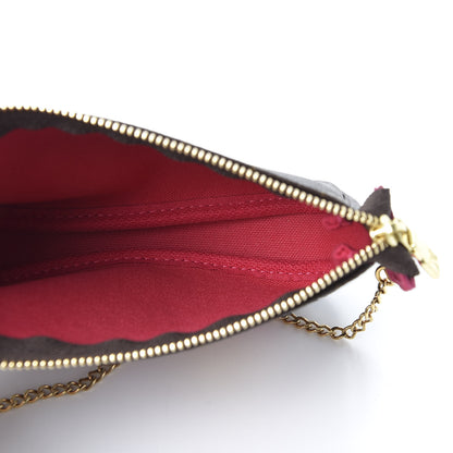 Louis Vuitton Monogram 2019 Christmas Animation Mini Courchevel Pochette Accessories Fuchsia 4 of 8