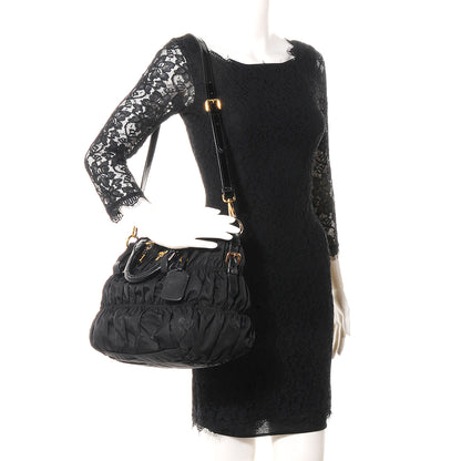 Prada Tessuto Nylon Gaufre Tote Nero Black 2 of 10