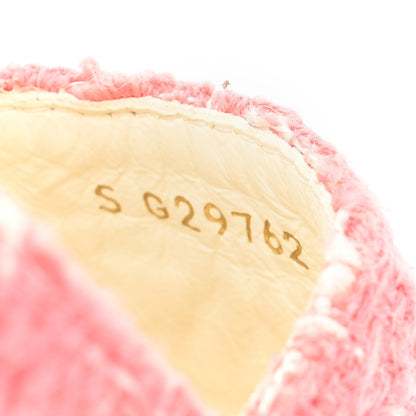 Chanel Tweed Grosgrain CC Espadrilles 38 Pink 8 of 8