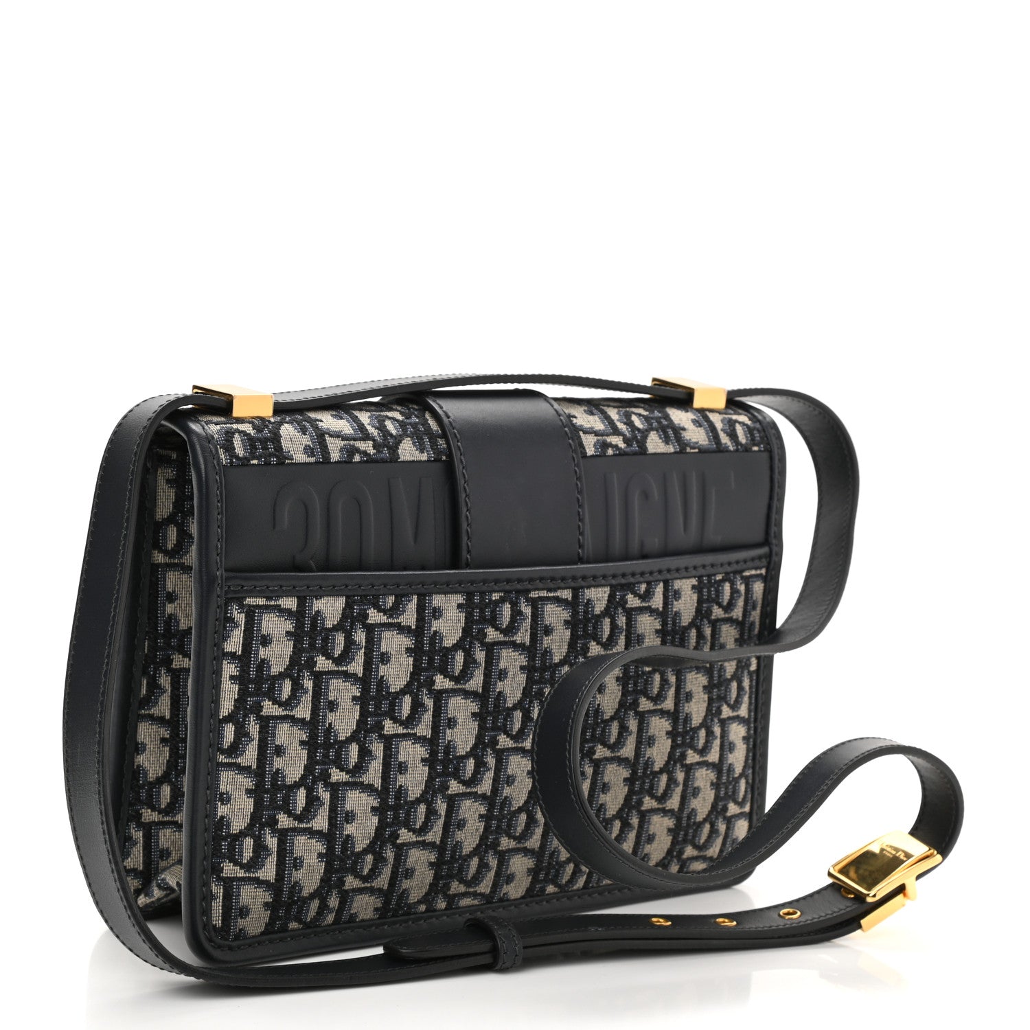 Christian Dior Oblique 30 Montaigne Flap Bag Blue 3 of 10