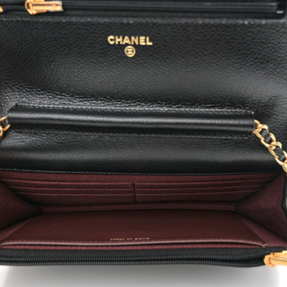 Chanel Caviar Quilted Wallet on Chain WOC Black 5 of 12