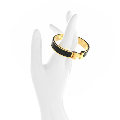 Hermes Enamel Narrow Clic Clac H Bracelet PM Black 2 of 5
