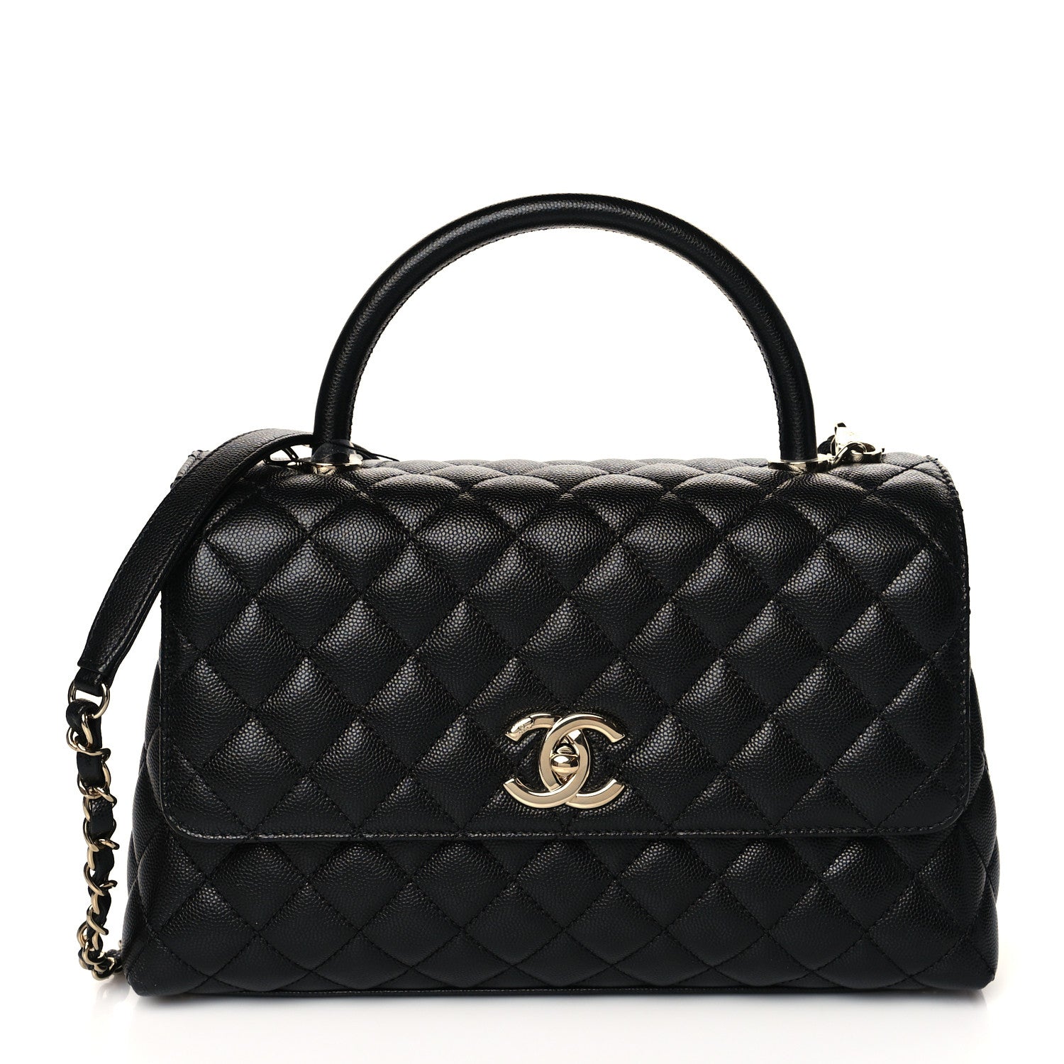 Chanel Caviar Quilted Small Coco Handle Flap Black 1 of 10