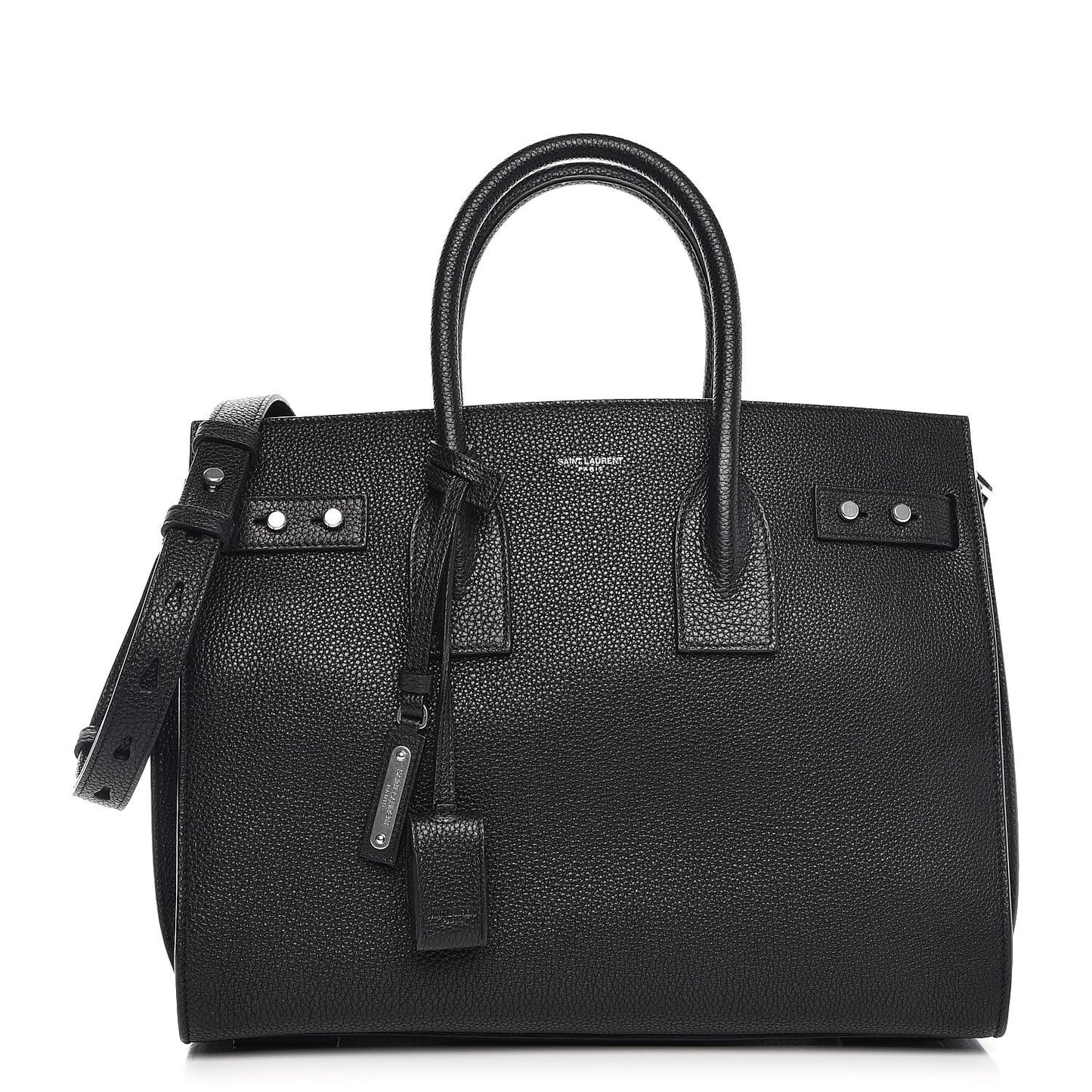 Grained Calfskin Small Supple Sac De Jour Black