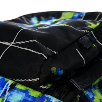 Prada Tessuto Nylon Radar Print Medium Double Buckle Backpack Multicolor 9 of 13