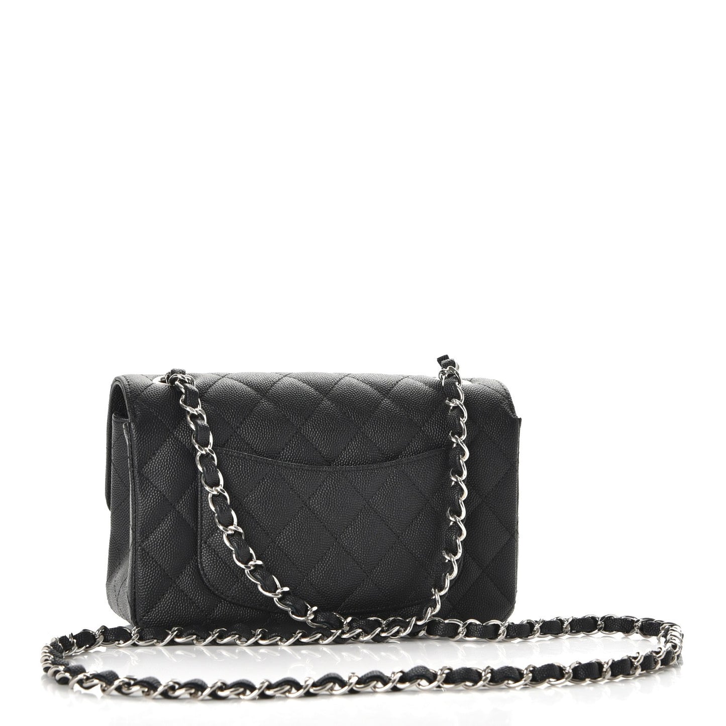 Caviar Quilted Mini Rectangular Flap Black