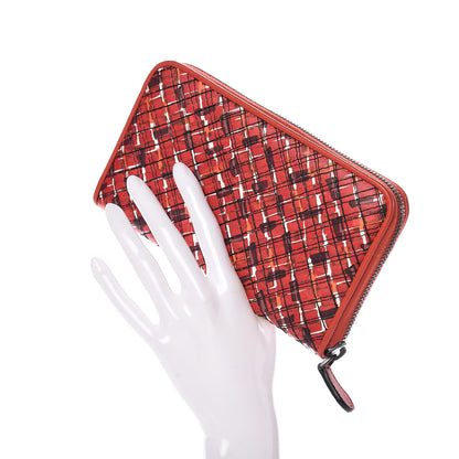 Bottega Veneta Embroidered Nappa Zip Around Wallet China Red 2 of 11