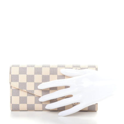 Louis Vuitton Damier Azur Sarah Wallet NM 2 of 8