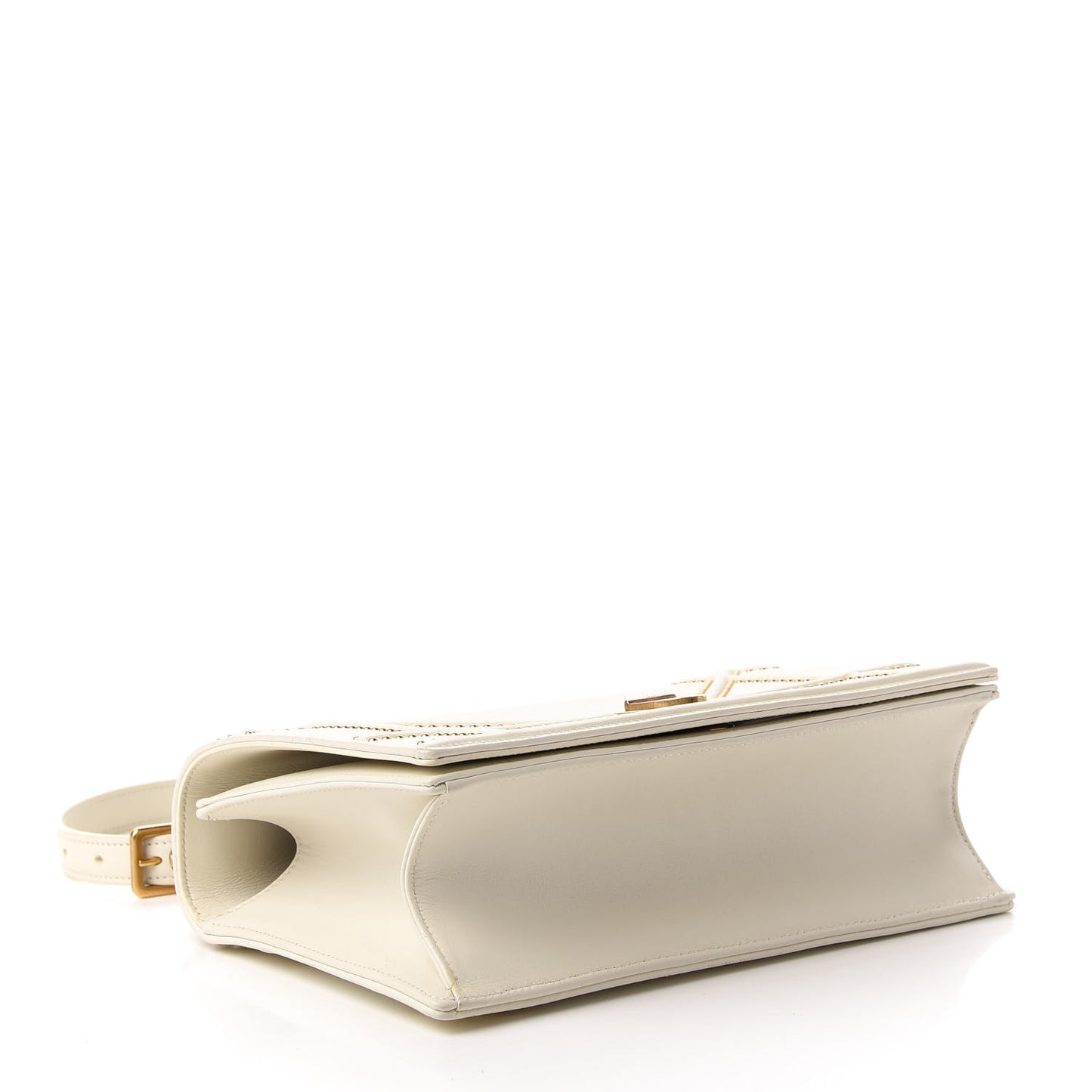 Lambskin Studded Medium Diorama Flap Bag Latte