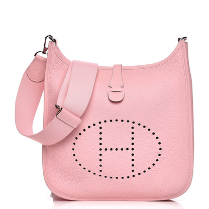 Hermes Taurillon Clemence Evelyne III PM Rose Sakura 1 of 8