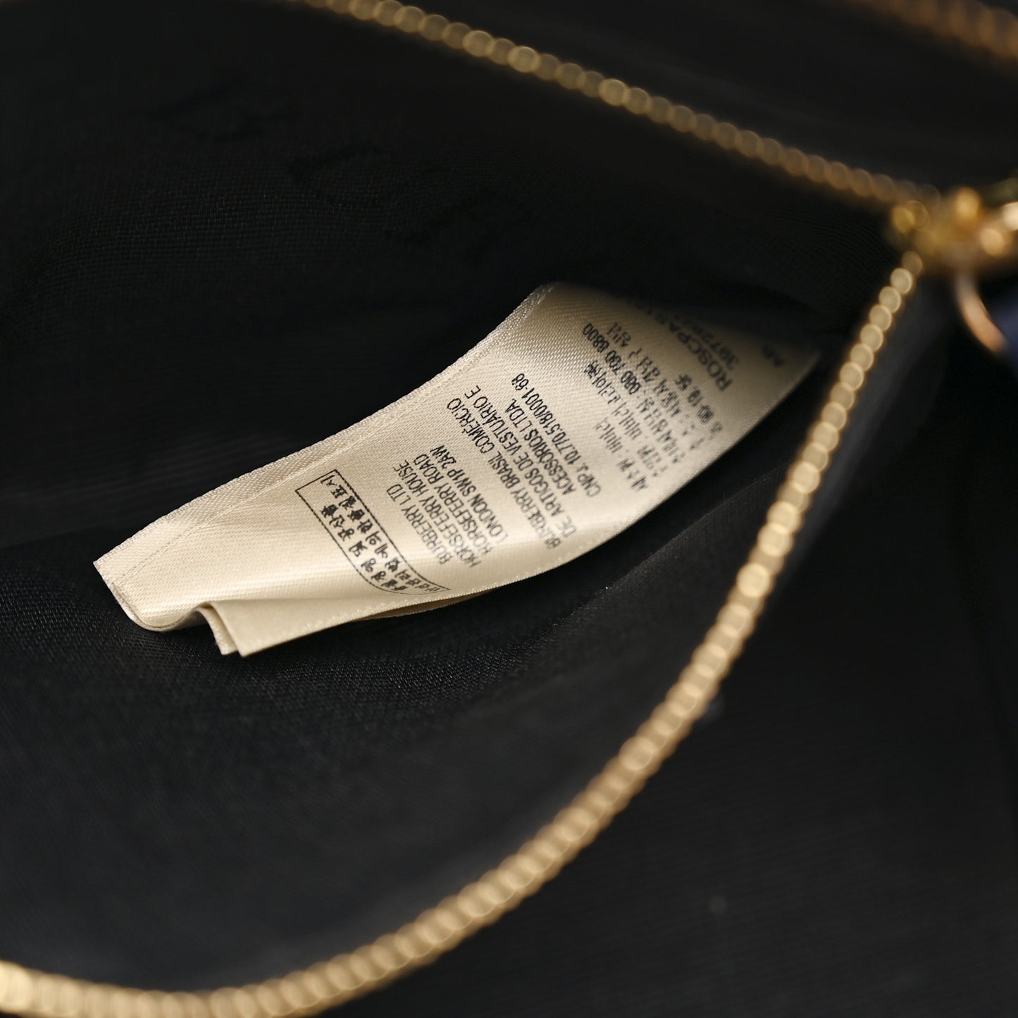 Signature Grain Small Clifton Bag Navy Blue