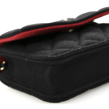 Chanel Jersey Quilted Micro Mini Flap Black 19 of 21