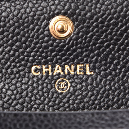 Chanel Caviar Quilted Flap Card Holder Black 7 of 9