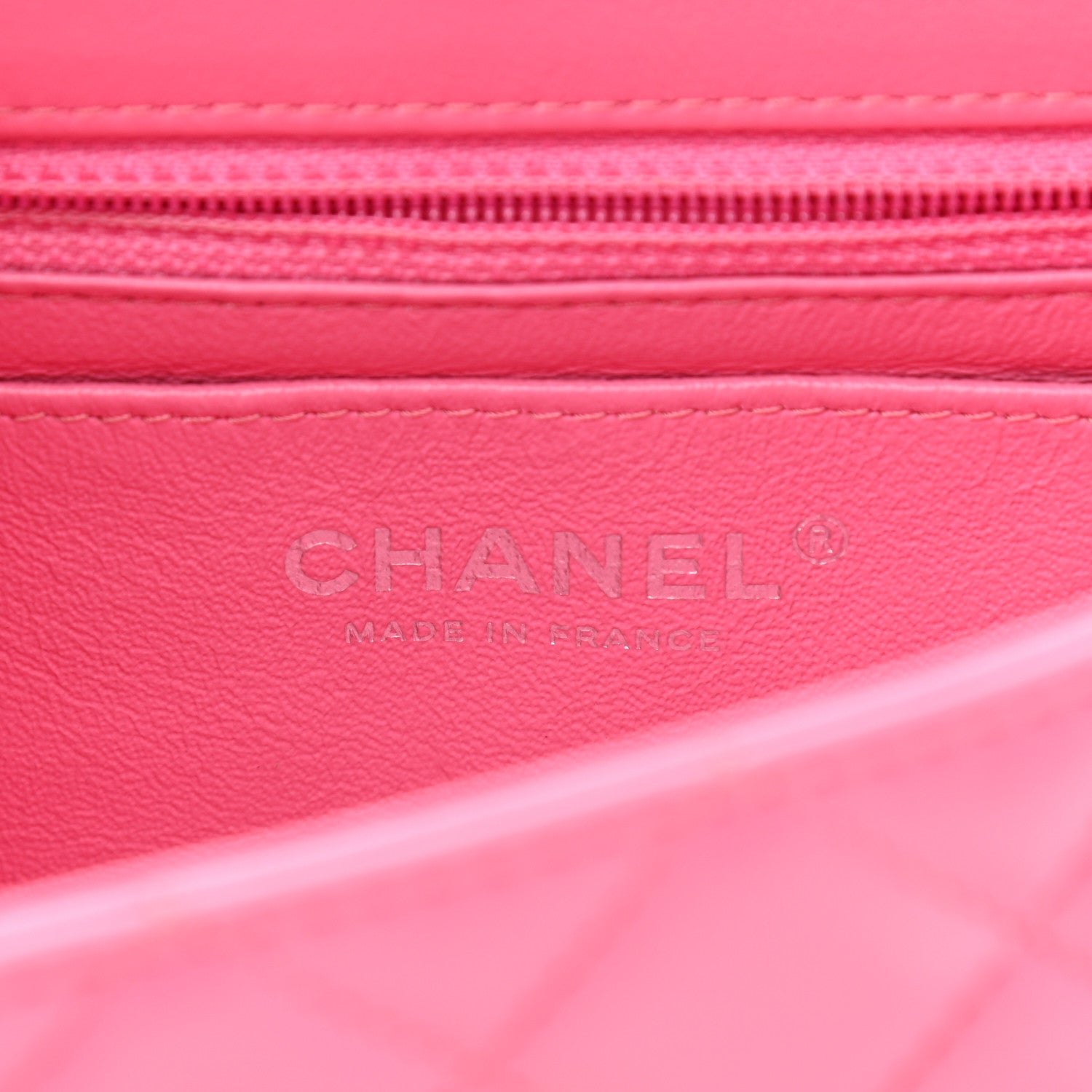Chanel Lambskin Quilted Mini Rectangular Flap Dark Pink 6 of 14