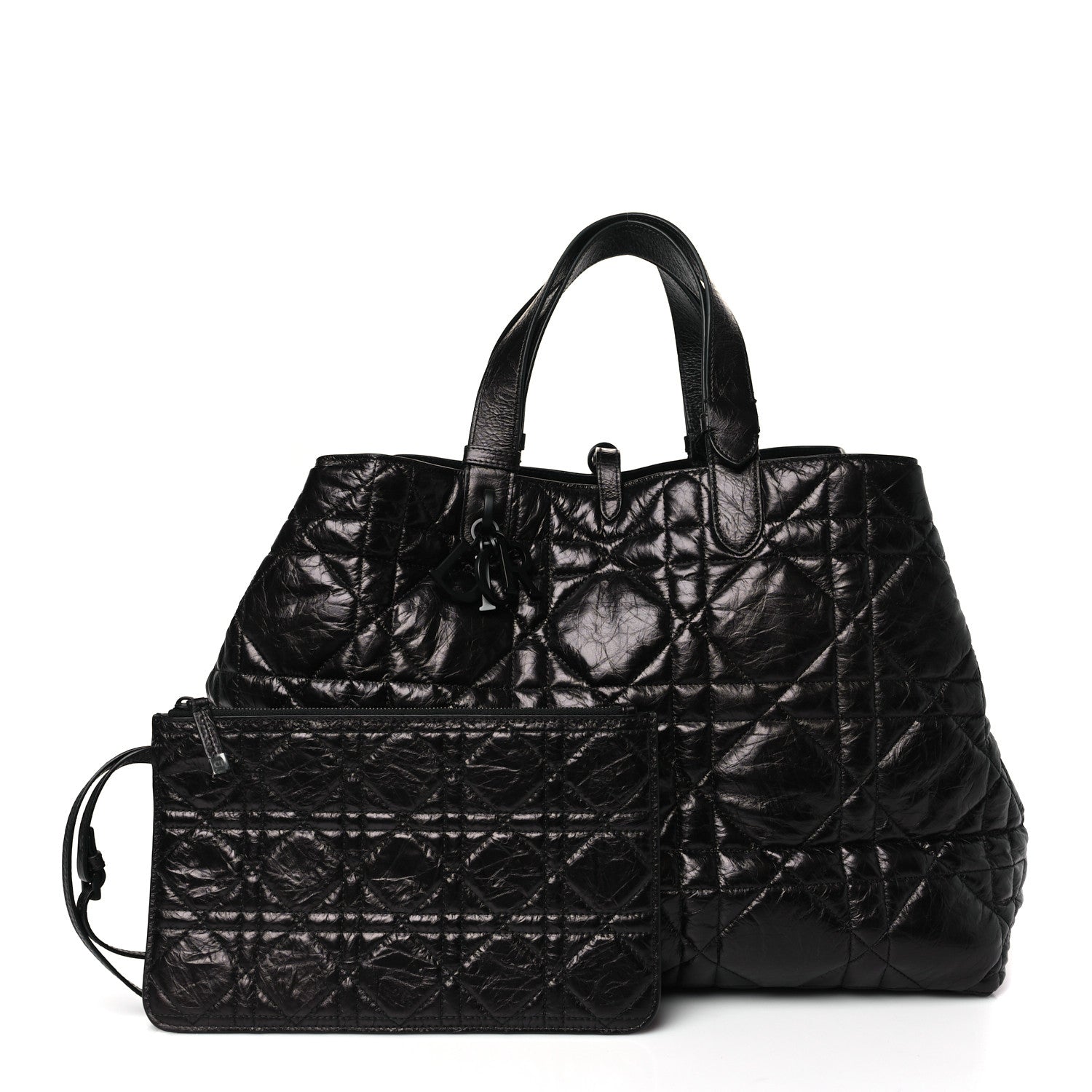 Christian Dior Crinkled Calfskin Macrocannage Large Toujours Black 1 of 10