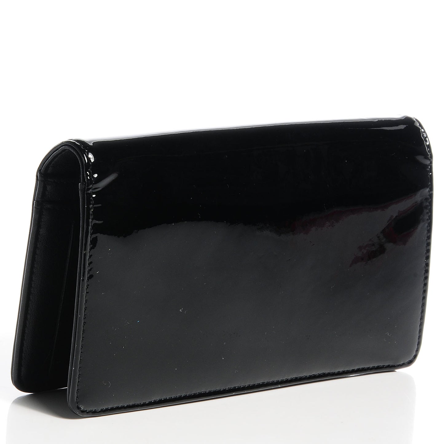 Patent CC Yen Wallet Black White