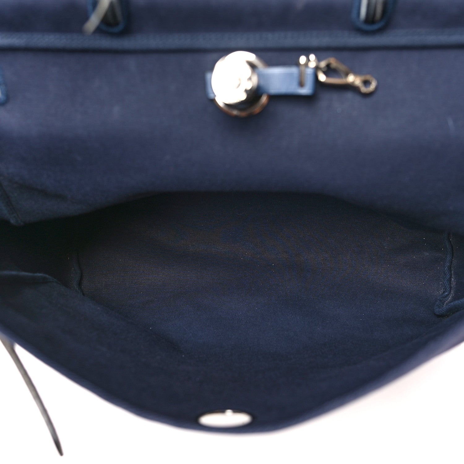 Hermes Toile Vache Calfskin Herbag 39 MM Navy 6 of 13