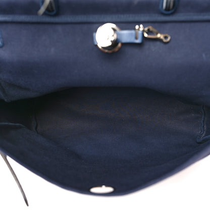 Hermes Toile Vache Calfskin Herbag 39 MM Navy 6 of 13