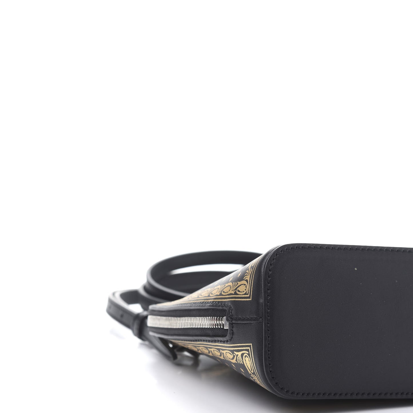 X SEGA Calfskin GUCCY Stars Mini Dome Shoulder Bag Black Gold