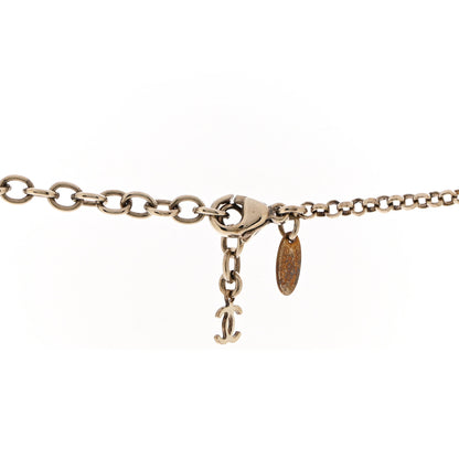Chanel Resin Crystal Butterfly CC Pendant Necklace Gold Black 5 of 6