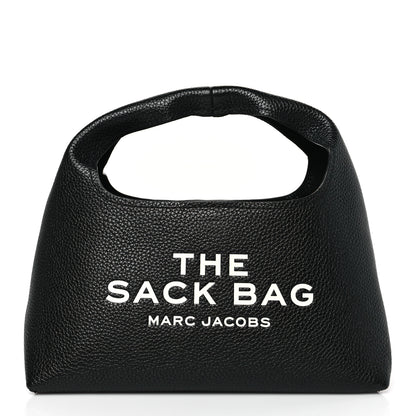 Marc Jacobs Grained Calfskin Mini The Sack Bag Black 3 of 9
