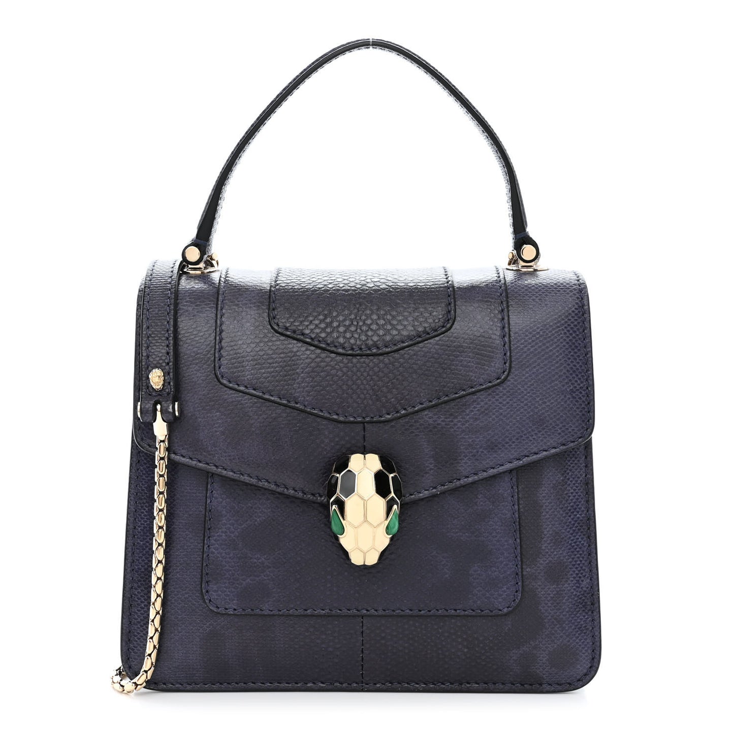 Karung Serpenti Forever Top Handle Navy Blue