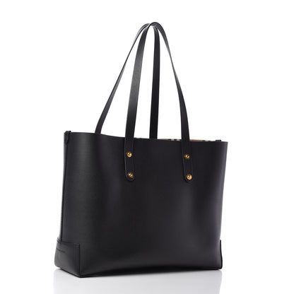 Burberry Calfskin Crest Embossed Small Tote Black 3 of 9