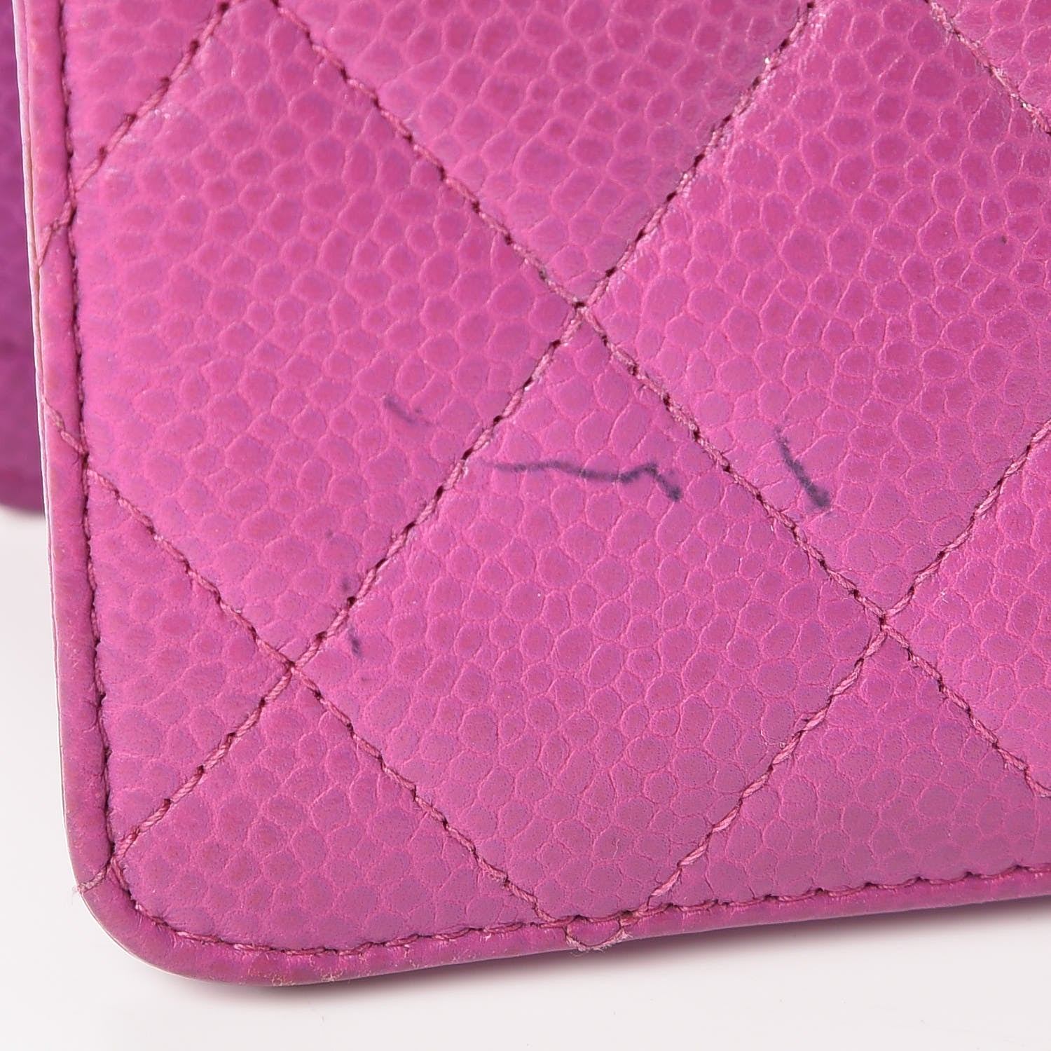 Chanel Caviar Quilted Yen Wallet Pink 12 of 20