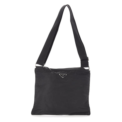 Prada Nylon Flat Messenger Bag Black 1 of 9
