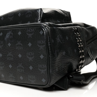 MCM Visetos Medium Side Studs Stark Backpack Black 10 of 12