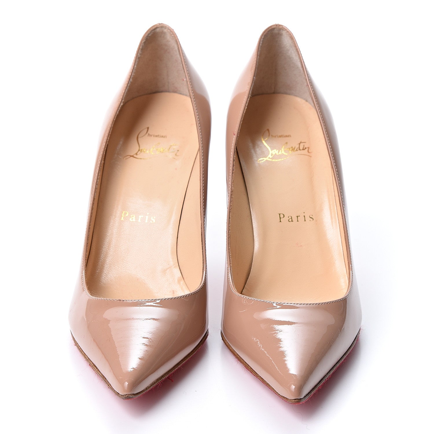 Christian Louboutin Patent Decollete 554 85 Pumps 35.5 Nude 2 of 10